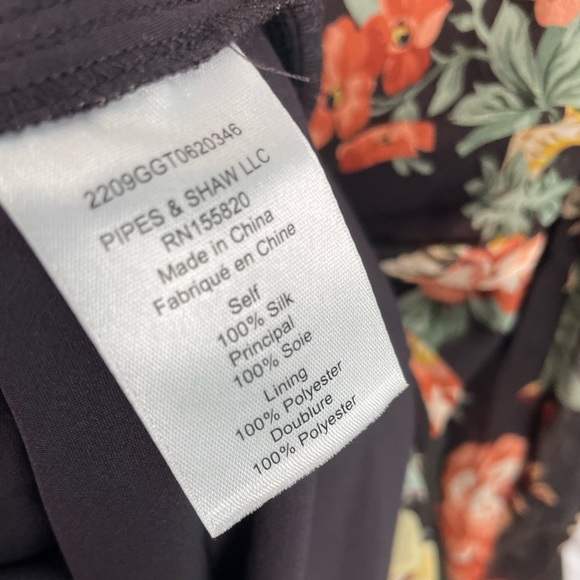 Veronica Beard Floral Long Sleeve Dress - Black and Multicolor - Picture 3 of 5